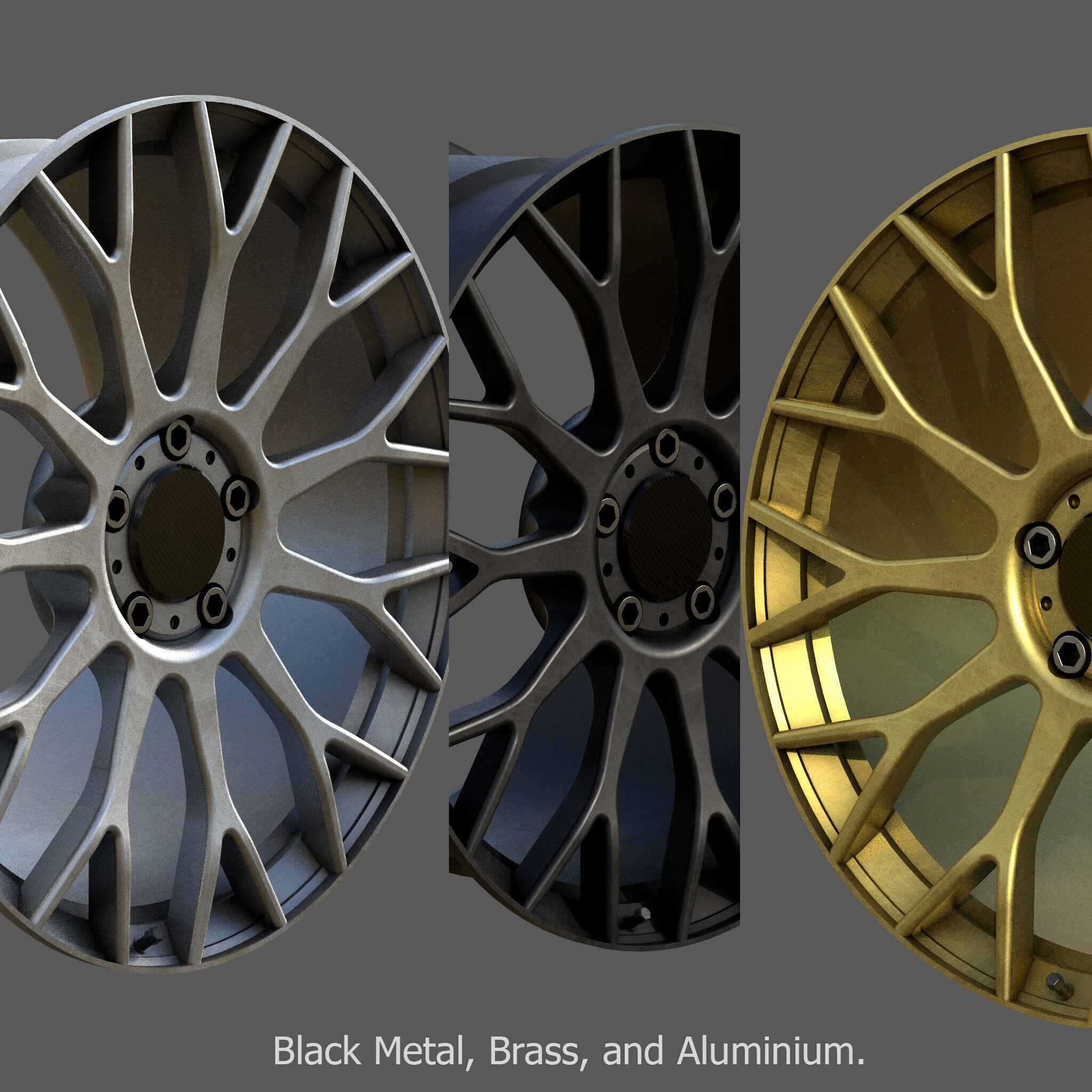 High-Performance Multi Spoke Alloy Wheel 3D model_1