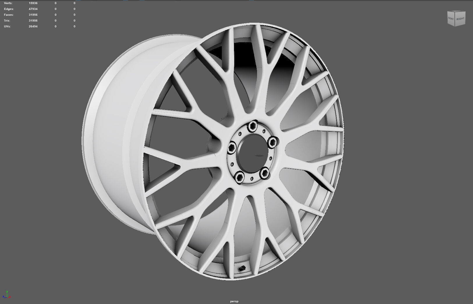 High-Performance Multi Spoke Alloy Wheel 3D model_10