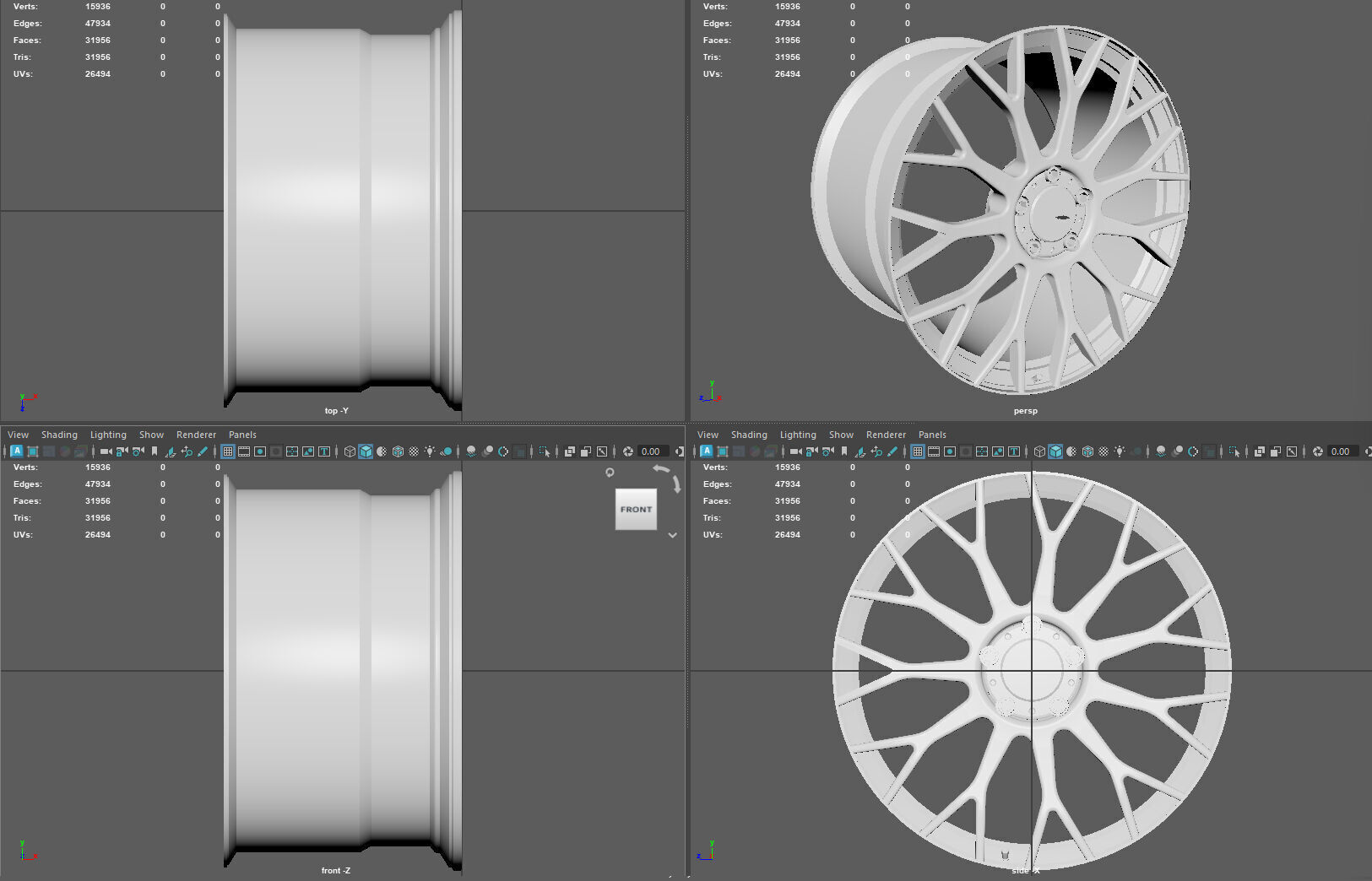 High-Performance Multi Spoke Alloy Wheel 3D model_13