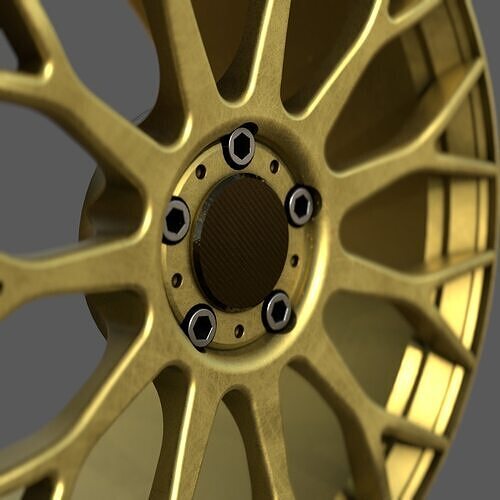 High-Performance Multi Spoke Alloy Wheel 3D model 3