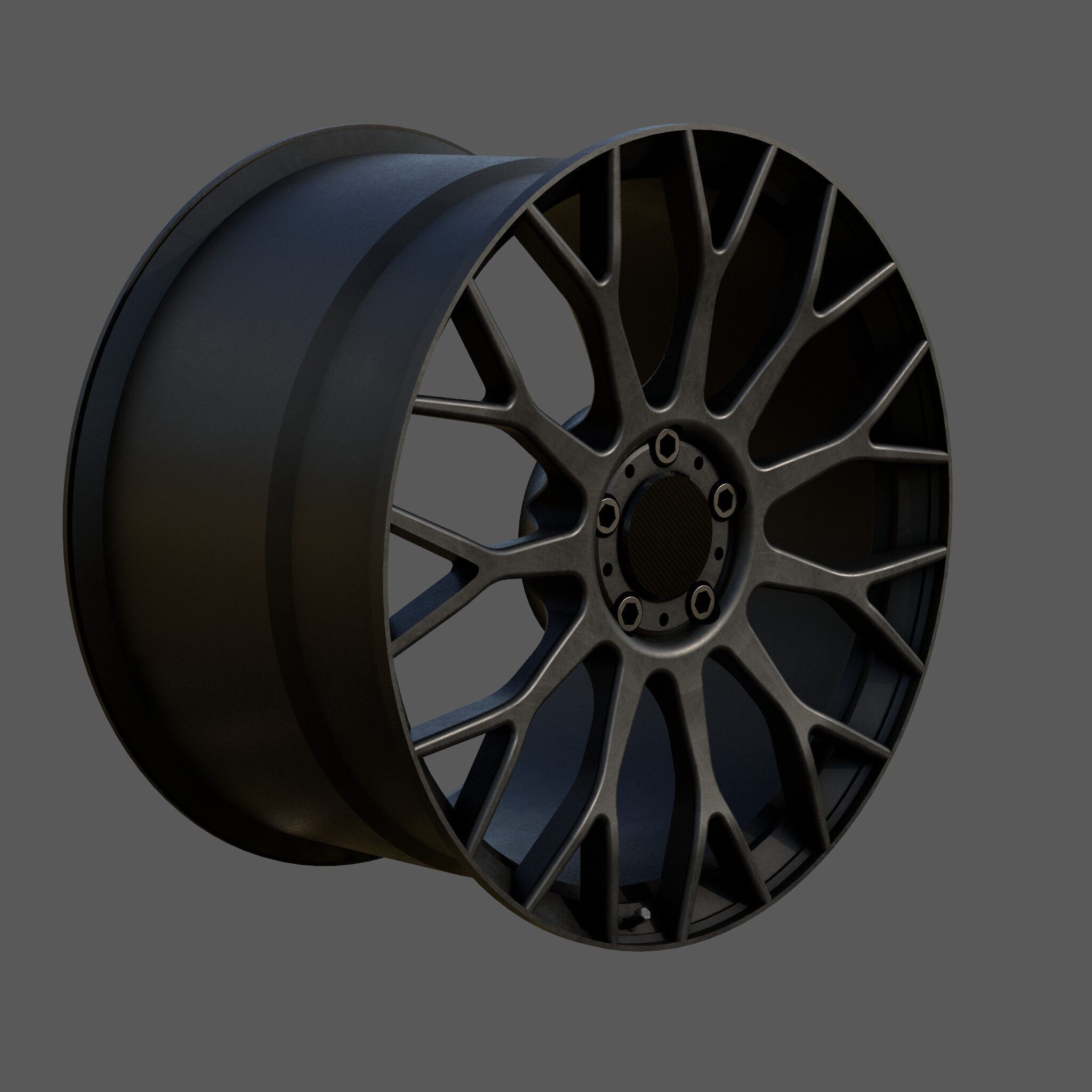High-Performance Multi Spoke Alloy Wheel 3D model_5