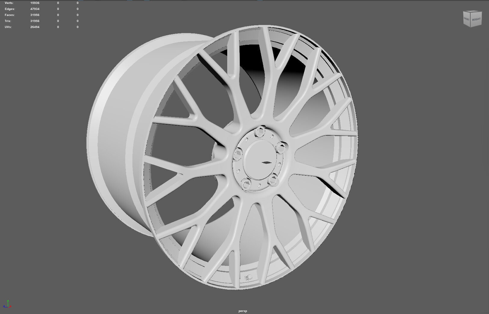 High-Performance Multi Spoke Alloy Wheel 3D model_12