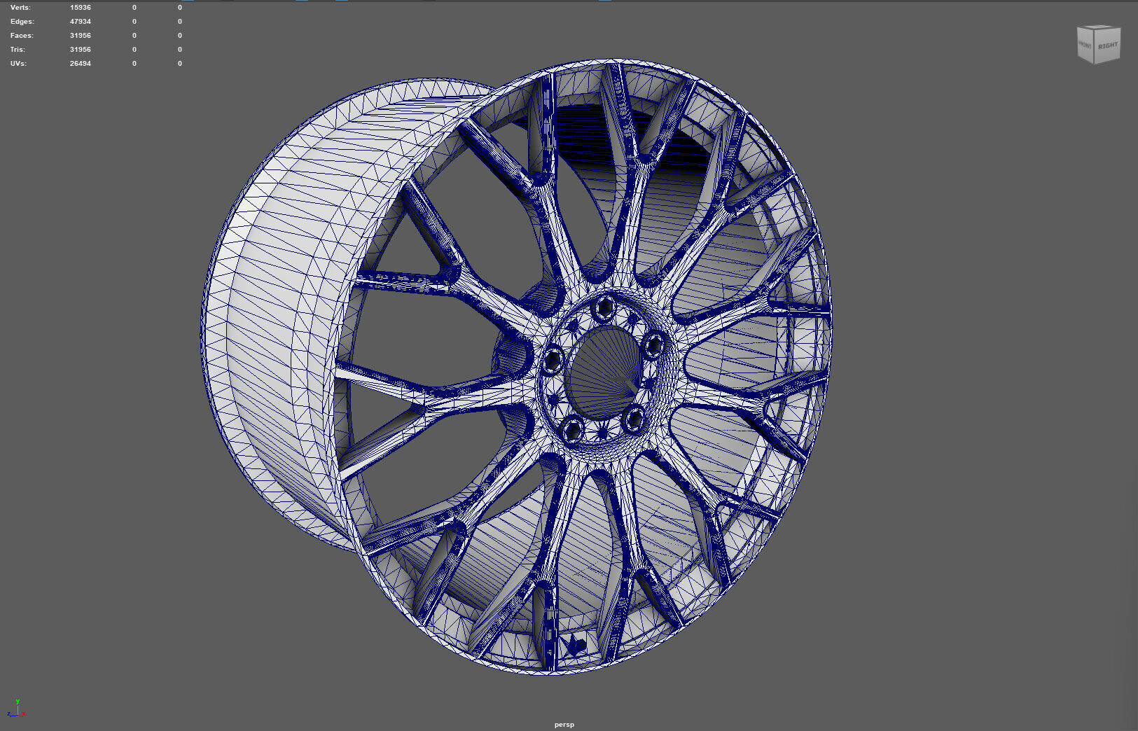 High-Performance Multi Spoke Alloy Wheel 3D model_11