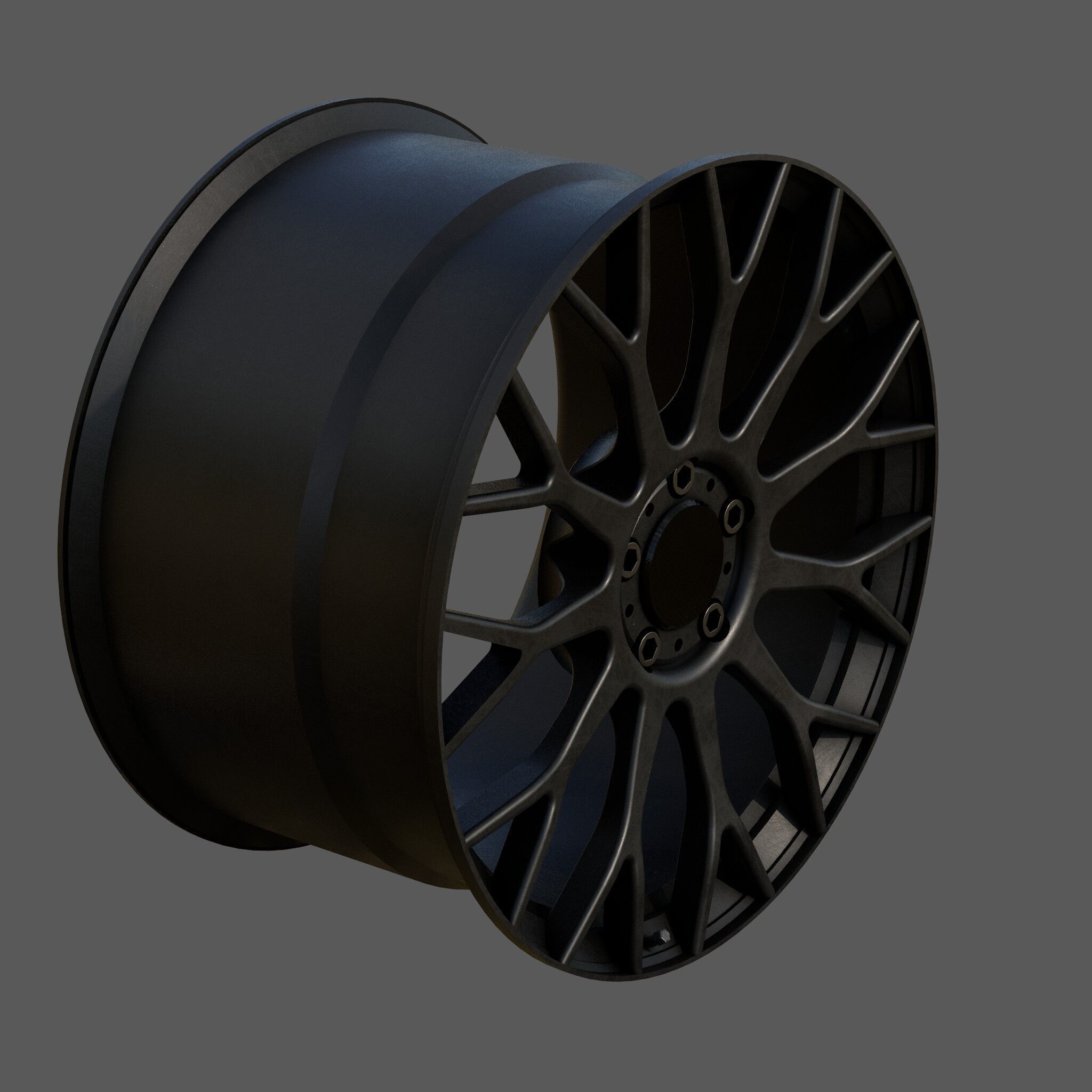 High-Performance Multi Spoke Alloy Wheel 3D model_4