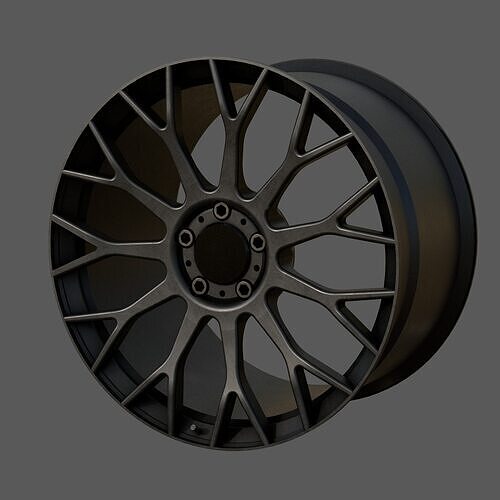 High-Performance Multi Spoke Alloy Wheel 3D model 4