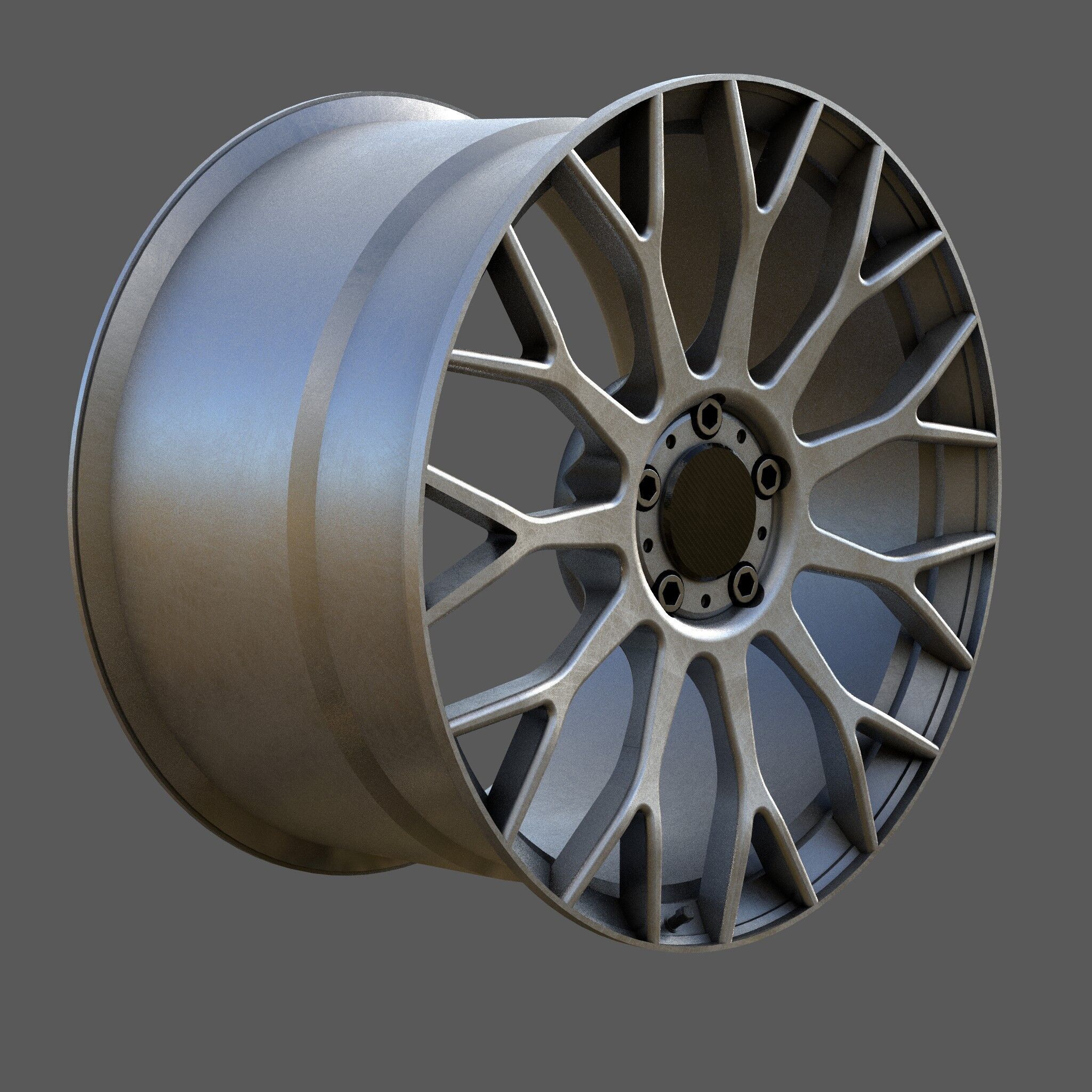 High-Performance Multi Spoke Alloy Wheel 3D model_6