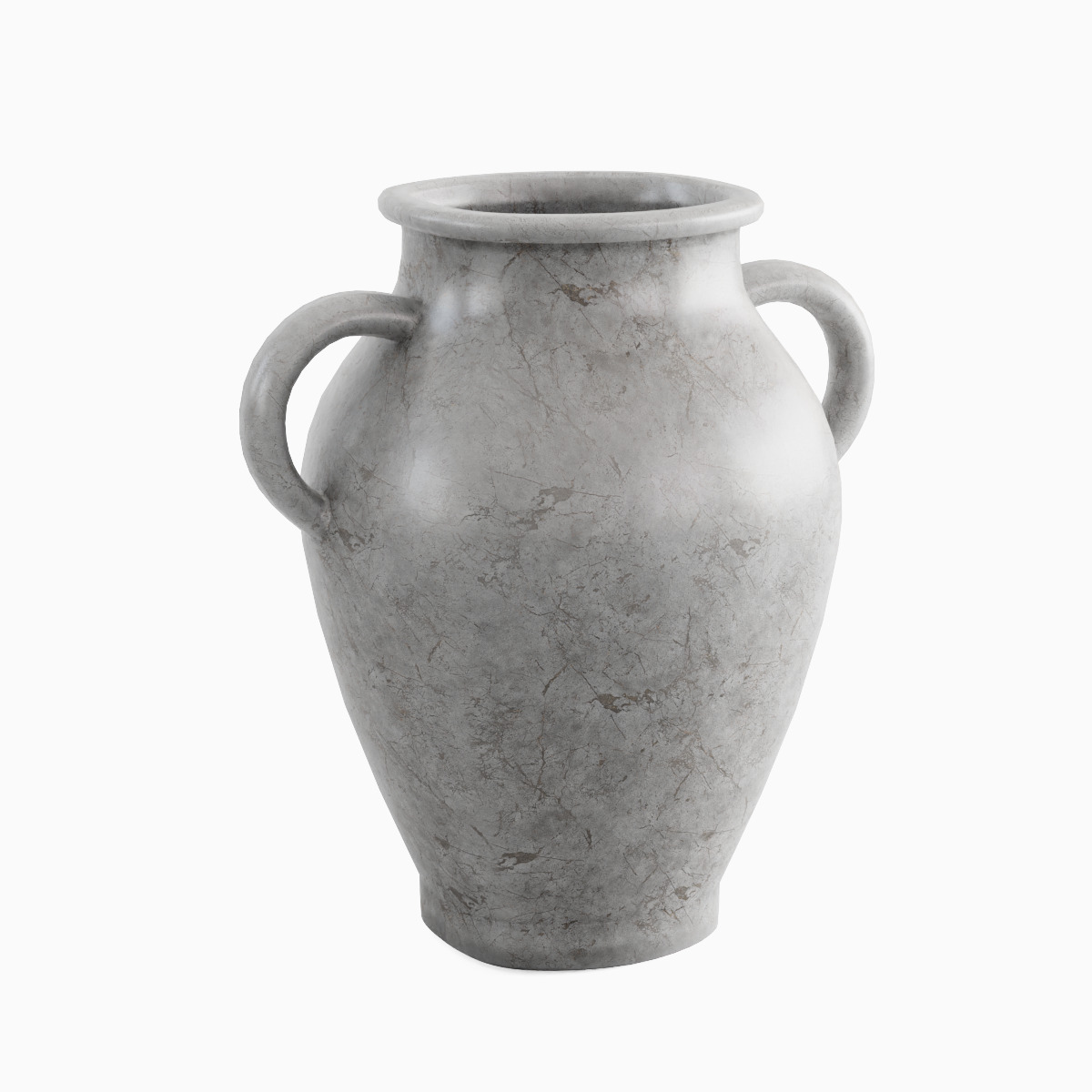 Antique Marble Garden Vase 02 Low-poly 3D model_3