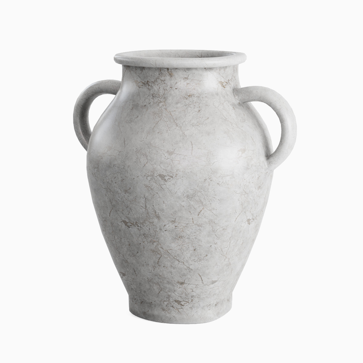 Antique Marble Garden Vase 02 Low-poly 3D model_1