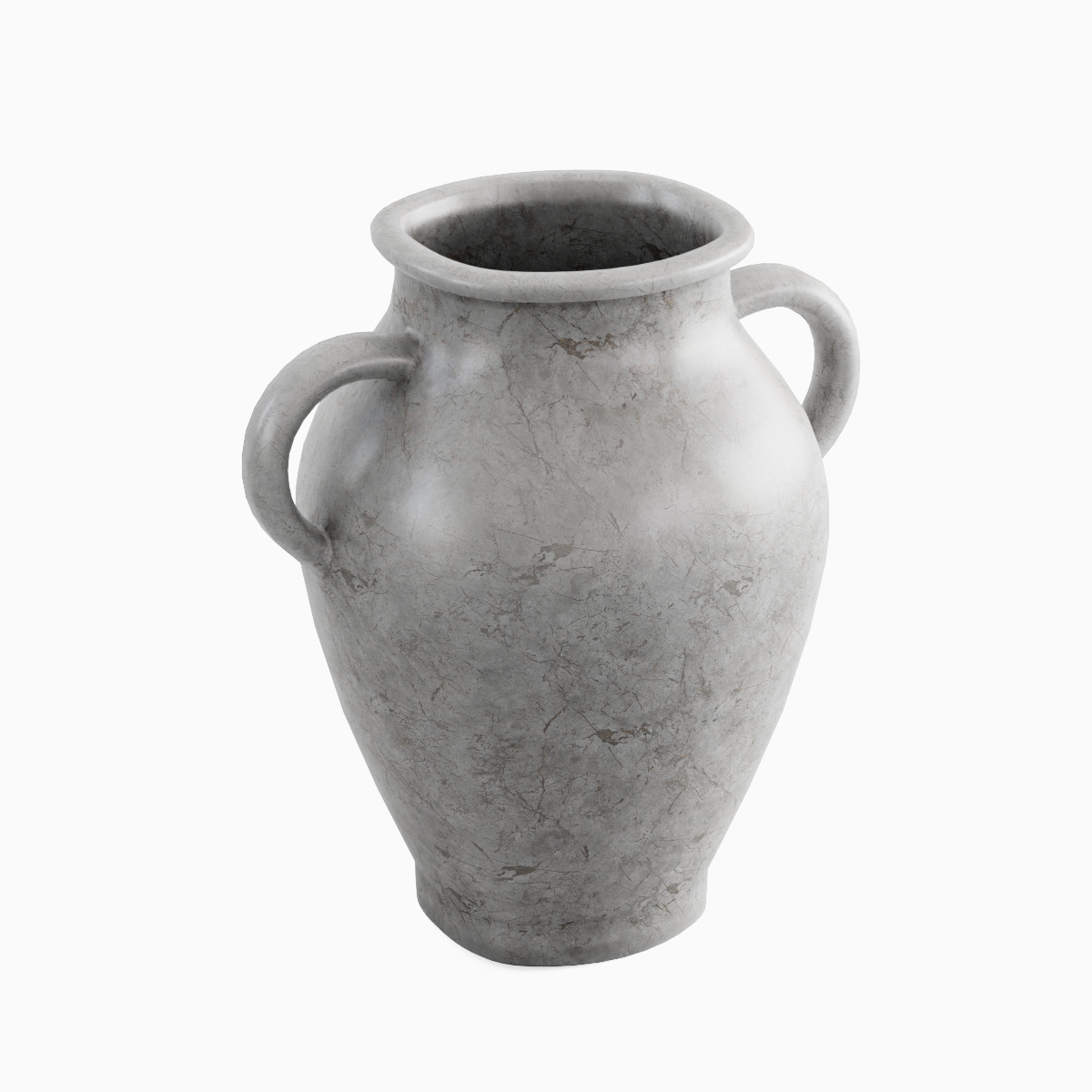 Antique Marble Garden Vase 02 Low-poly 3D model_5