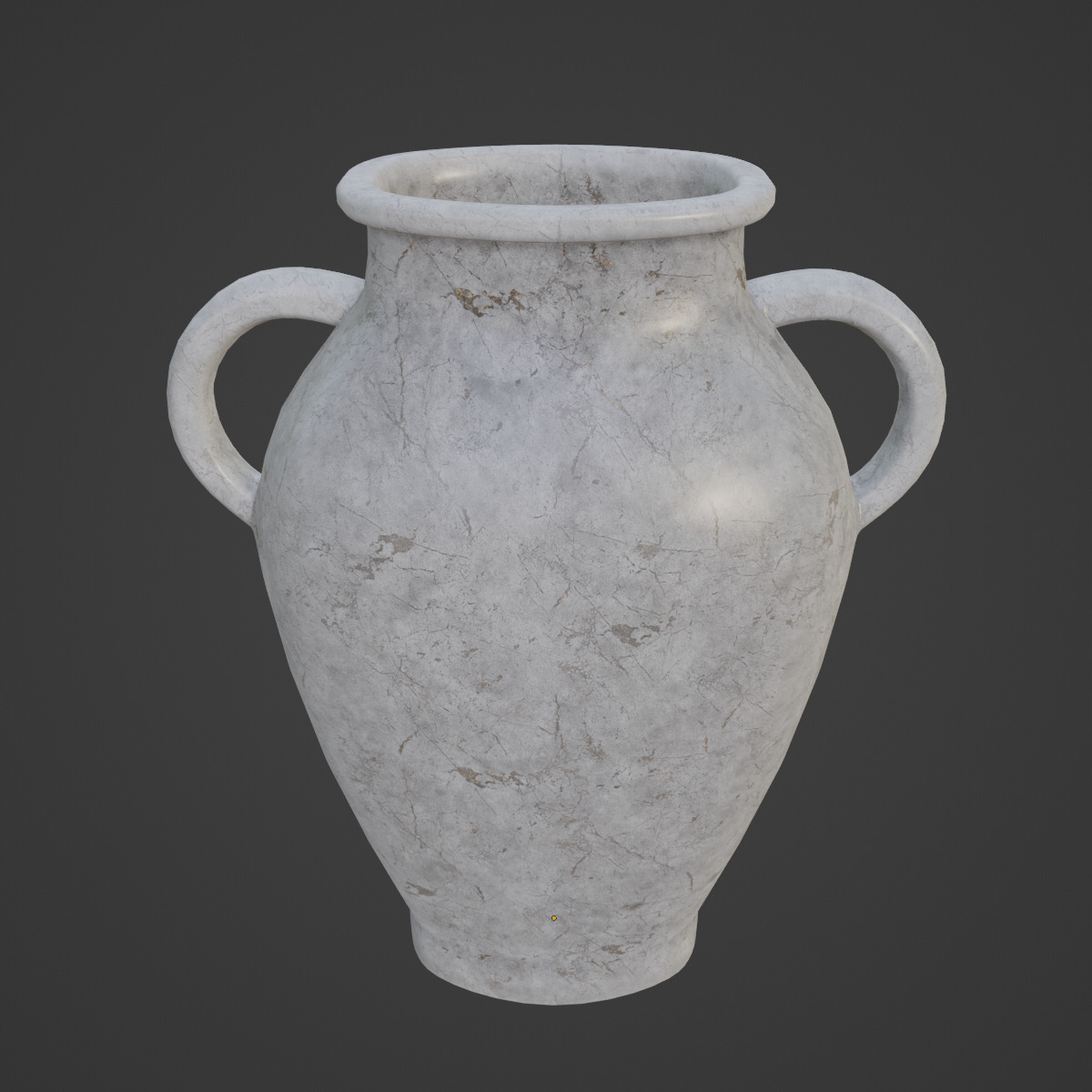 Antique Marble Garden Vase 02 Low-poly 3D model_6