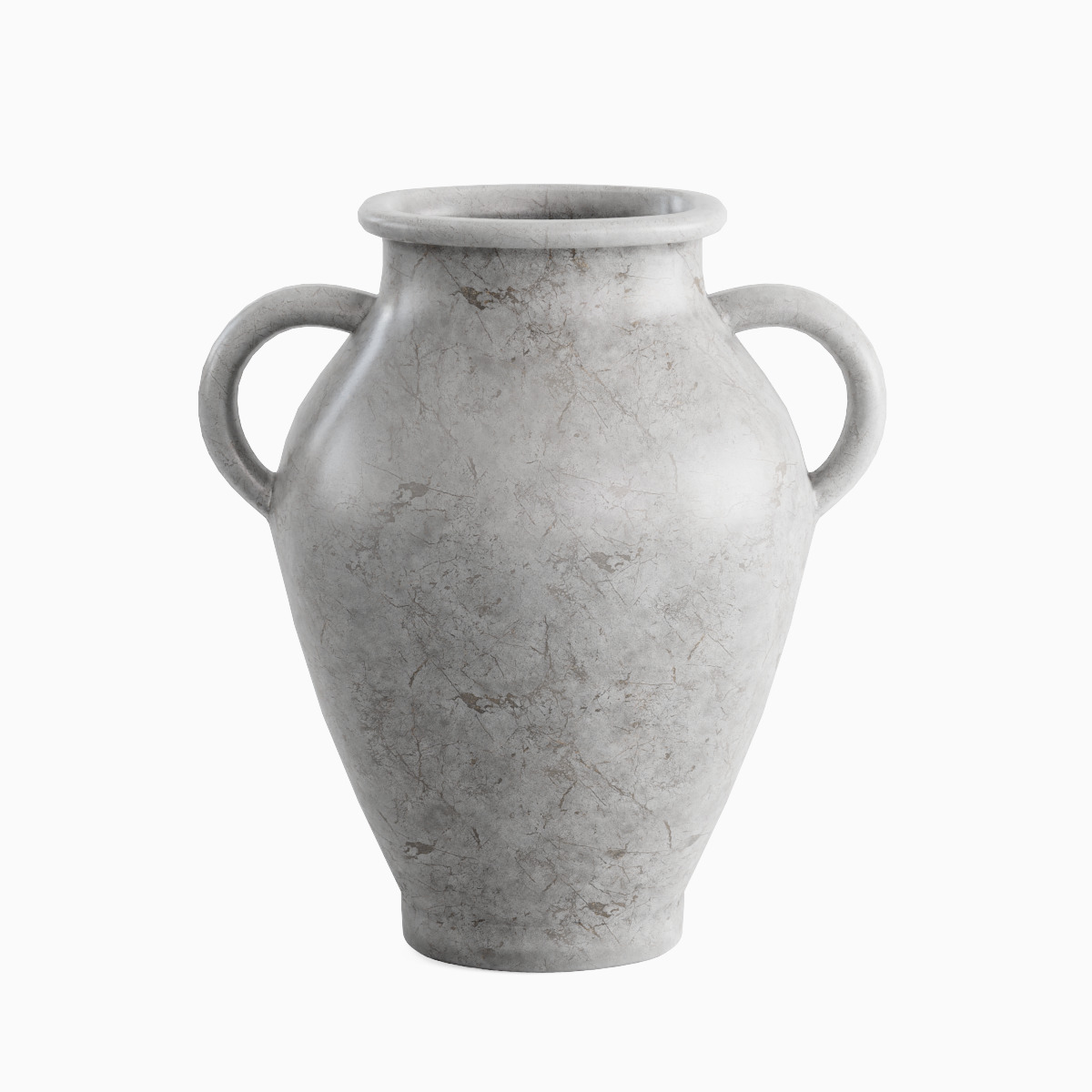 Antique Marble Garden Vase 02 Low-poly 3D model_2