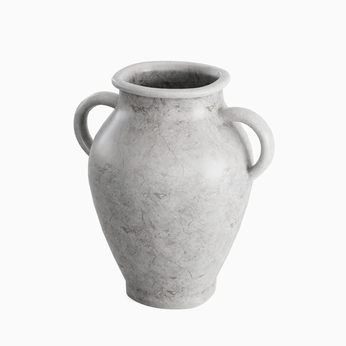 Antique Marble Garden Vase 02 Low-poly 3D model_4