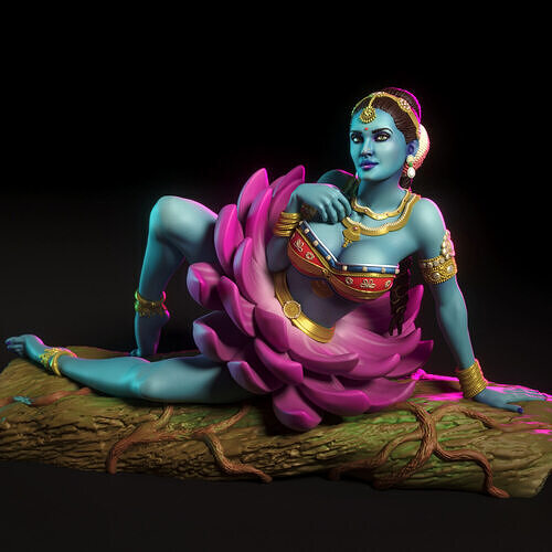 Flora the flower goddess 3D print model