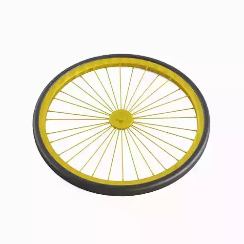 Bicycle Tire 04 Low-poly 3D model