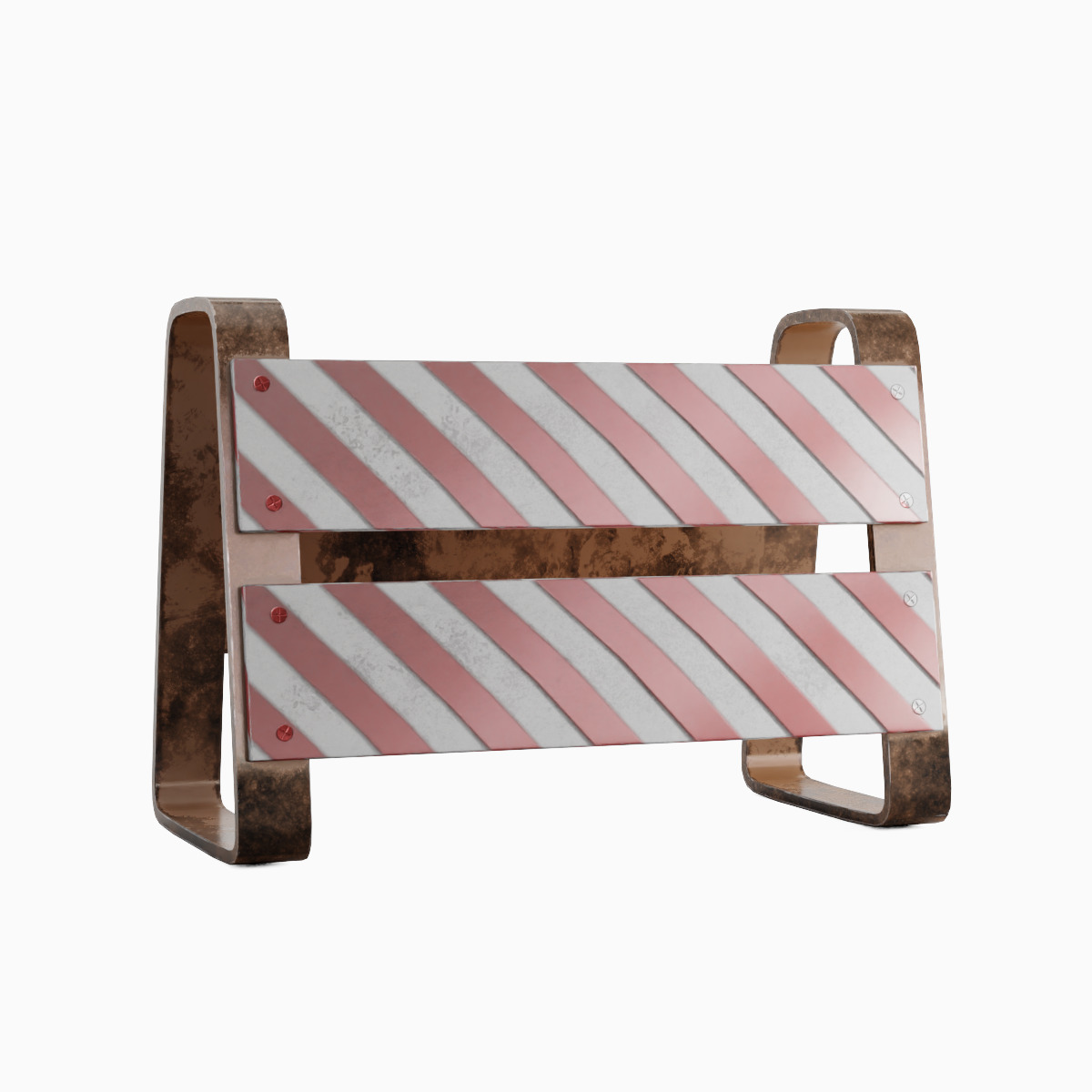 Traffic Barricade 06 Low-poly 3D model_2