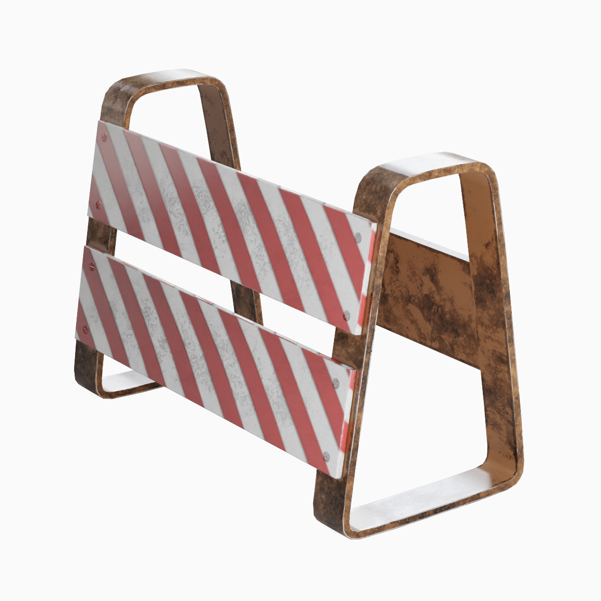 Traffic Barricade 06 Low-poly 3D model_4