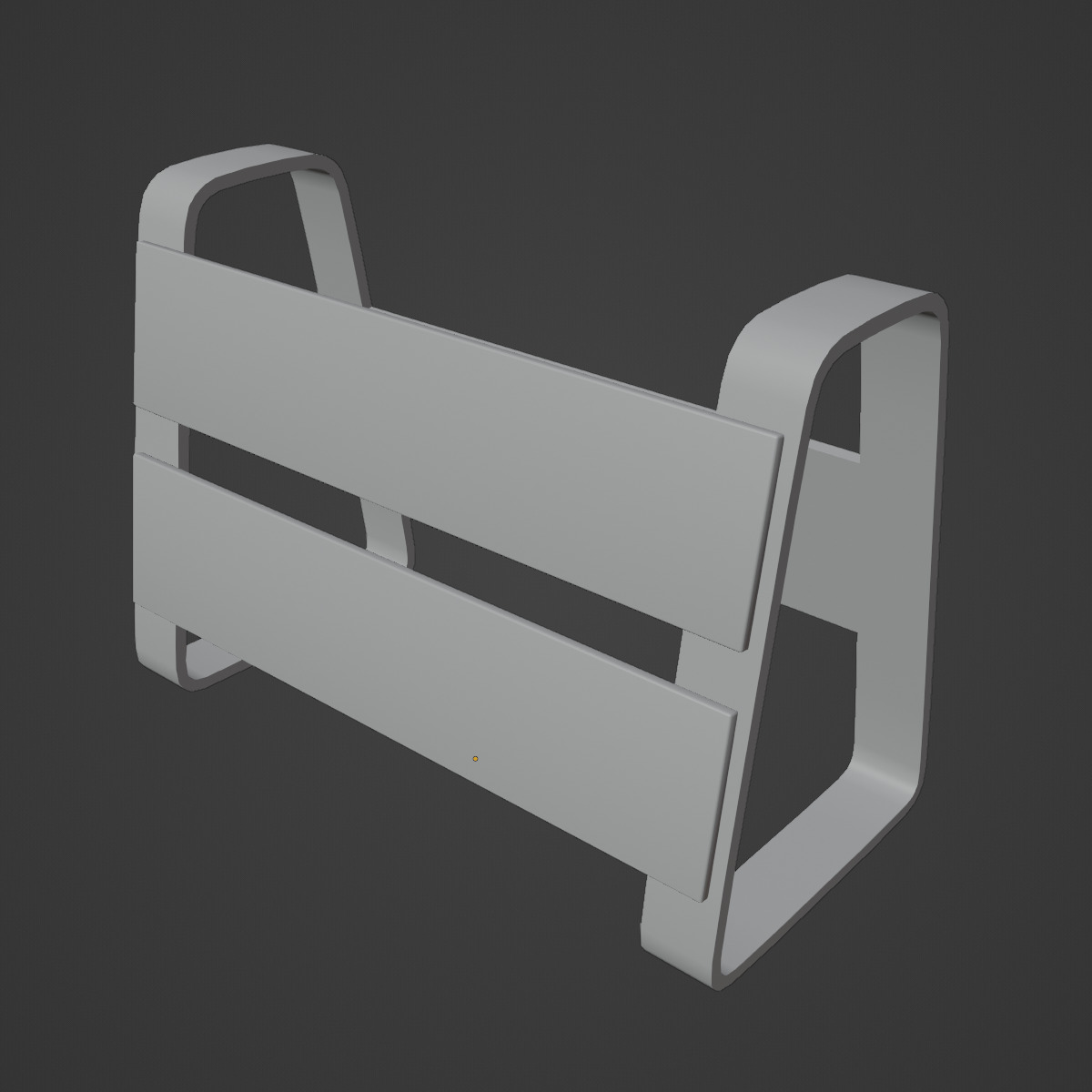 Traffic Barricade 06 Low-poly 3D model_9