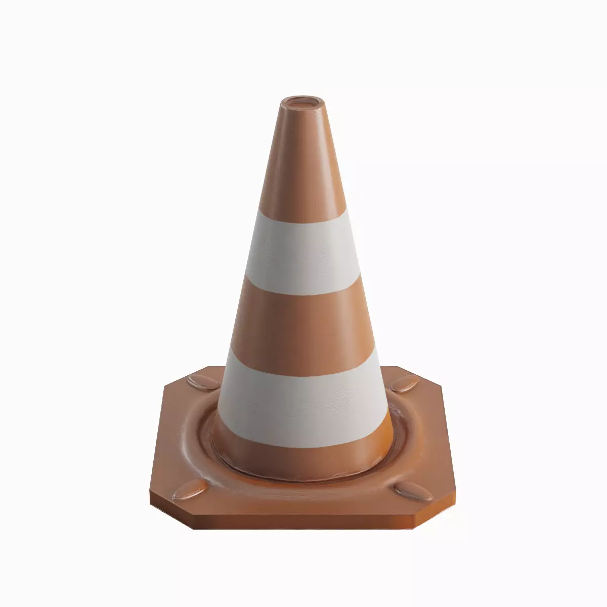 Traffic Cone A 02 Low-poly 3D model_0