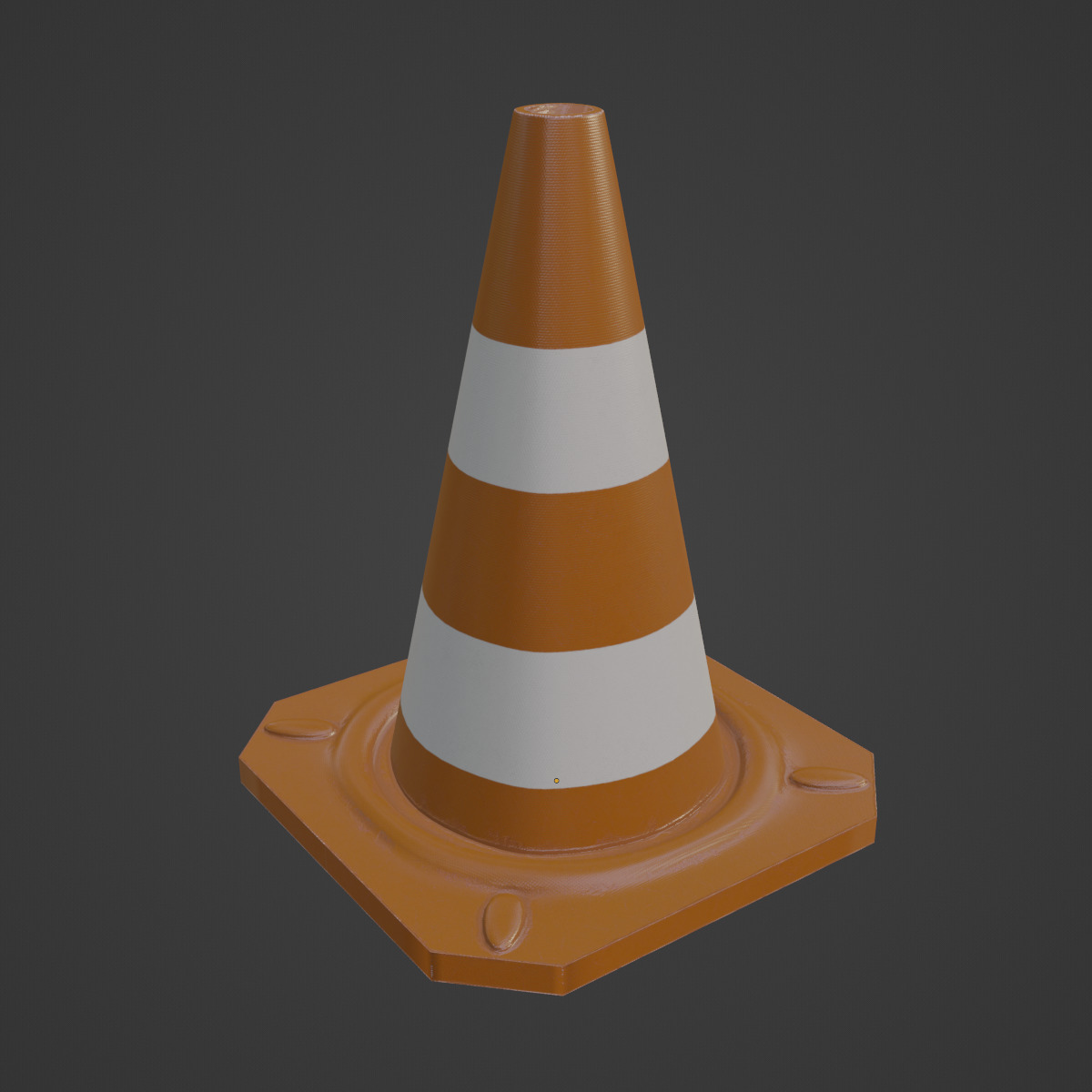 Traffic Cone A 02 Low-poly 3D model_6