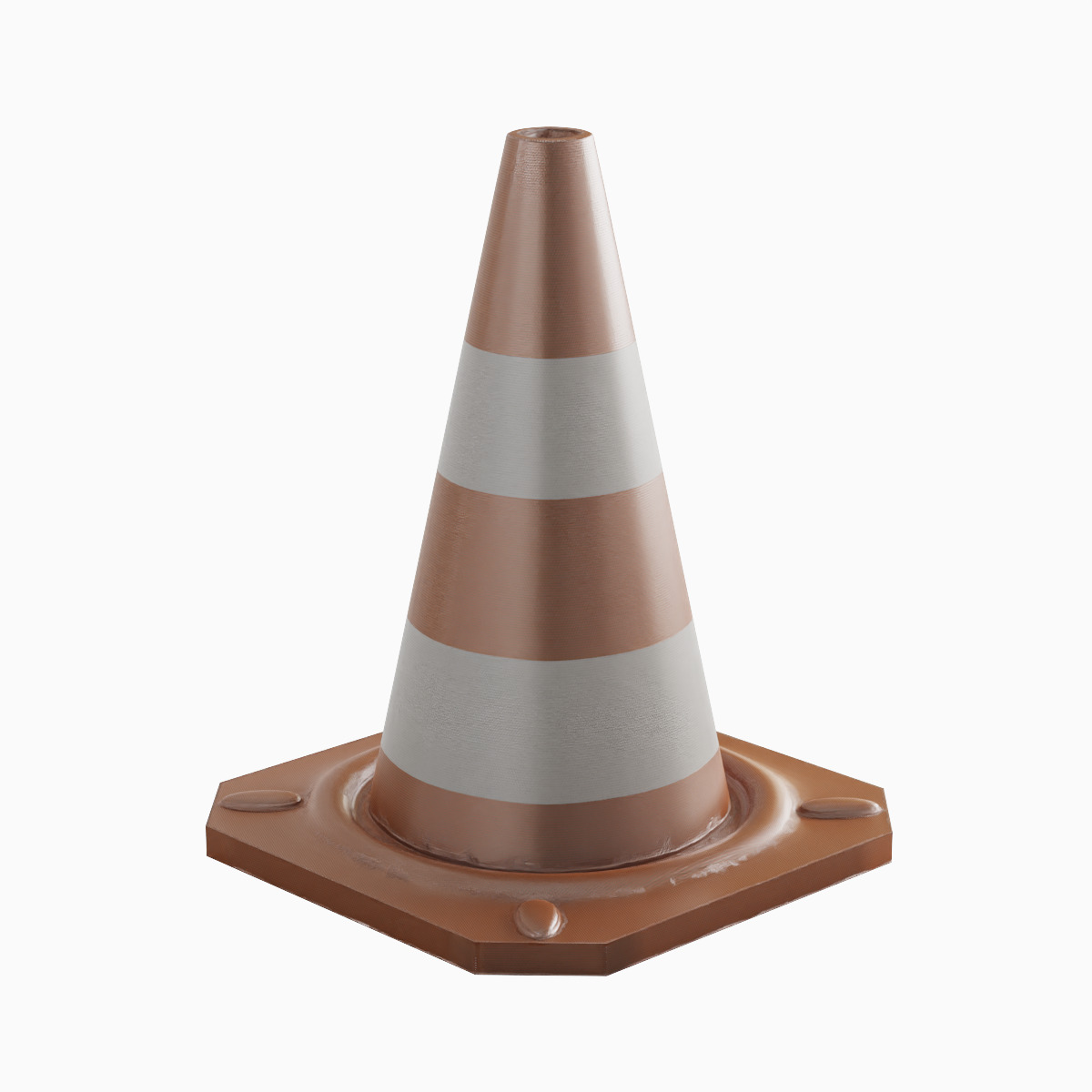 Traffic Cone A 02 Low-poly 3D model_3