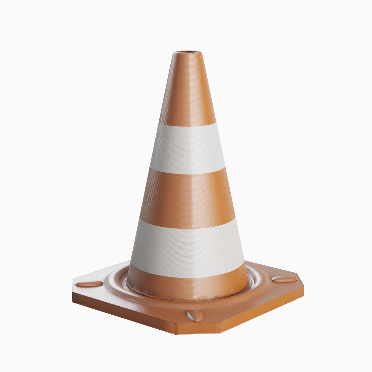Traffic Cone A 02 Low-poly 3D model_1