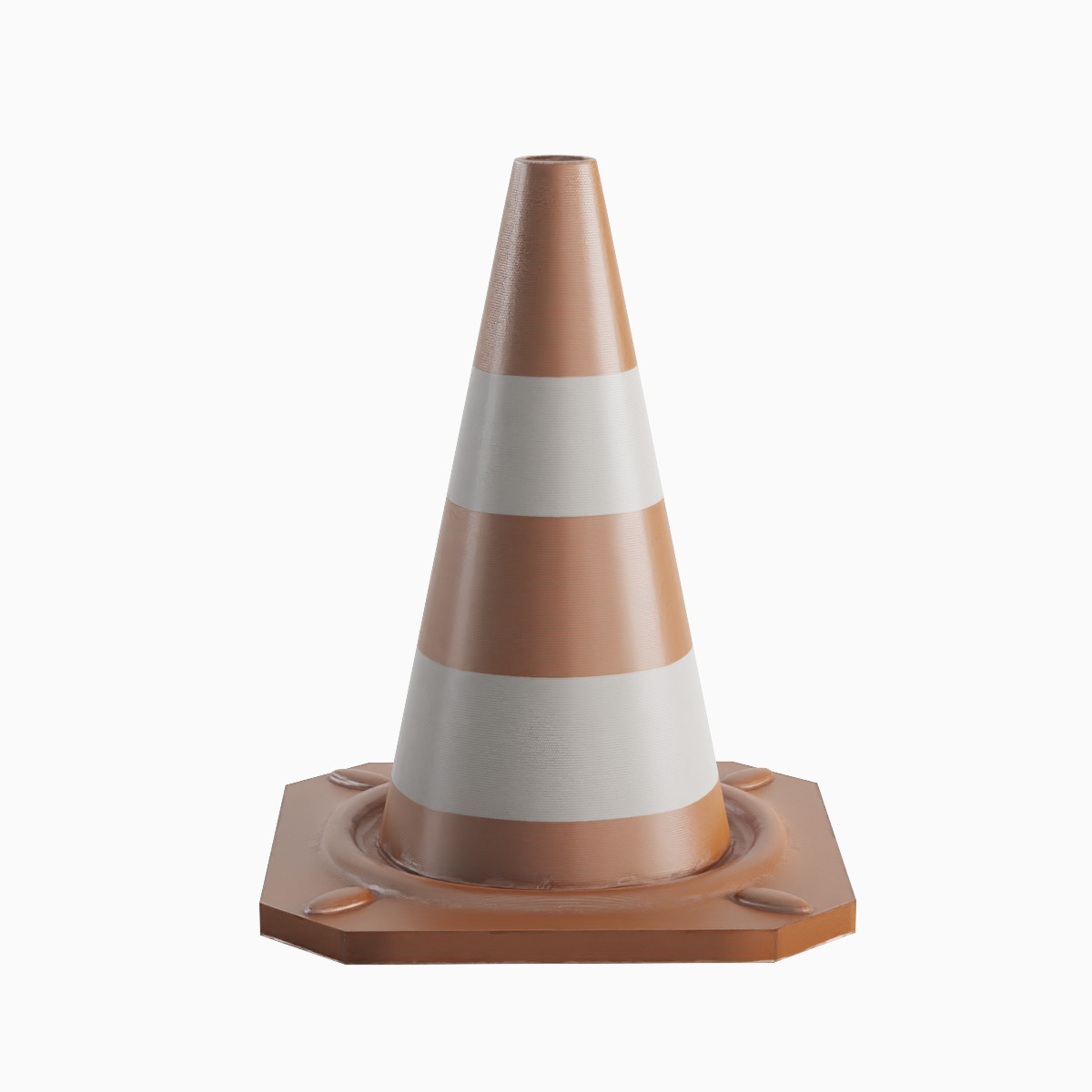 Traffic Cone A 02 Low-poly 3D model_2