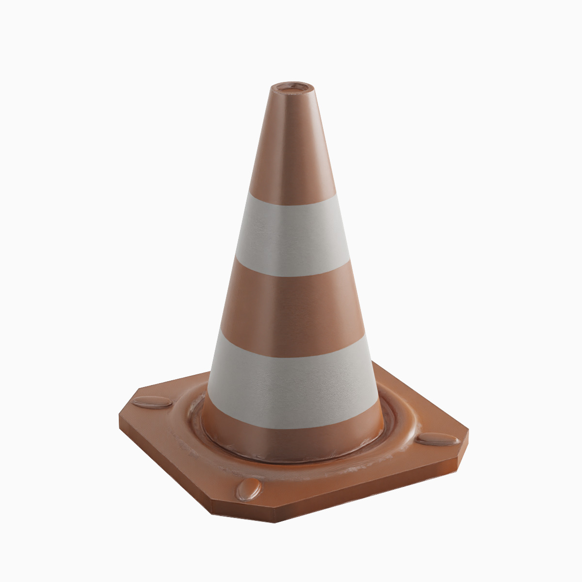 Traffic Cone A 02 Low-poly 3D model_5