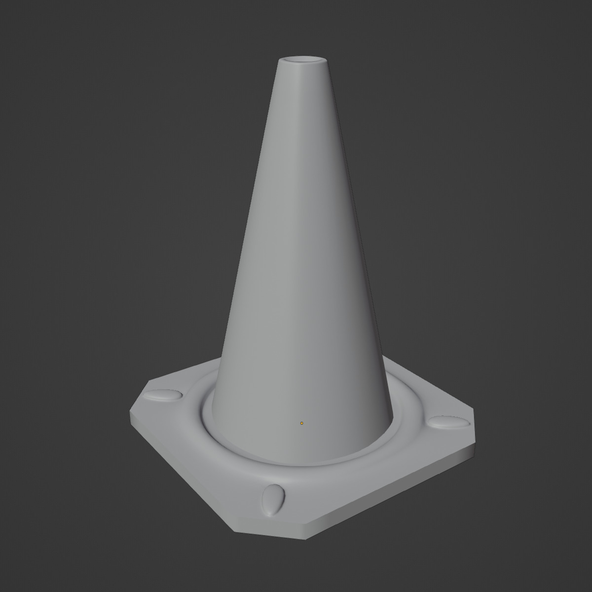 Traffic Cone A 02 Low-poly 3D model_9