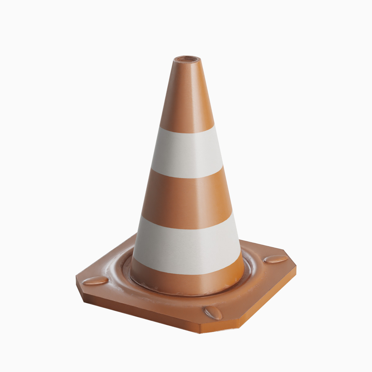 Traffic Cone A 02 Low-poly 3D model_4