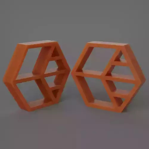 Hexagonal Wall Shelf 3D print model