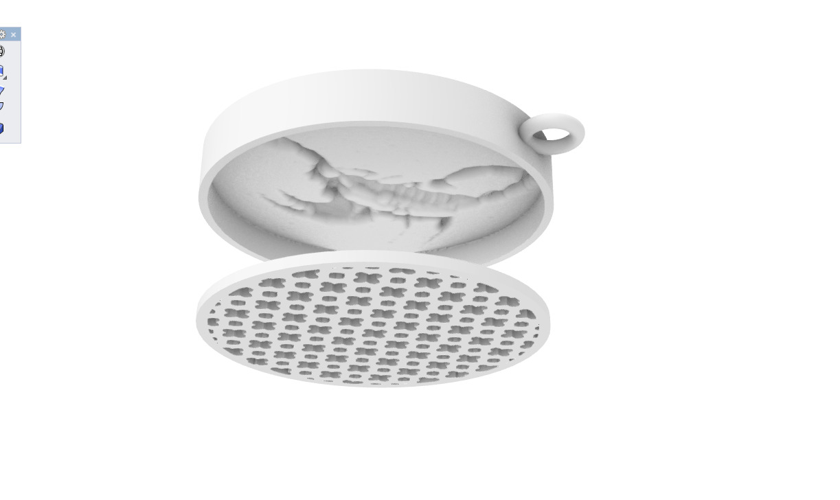 Scorpion pendant 3D print model_6