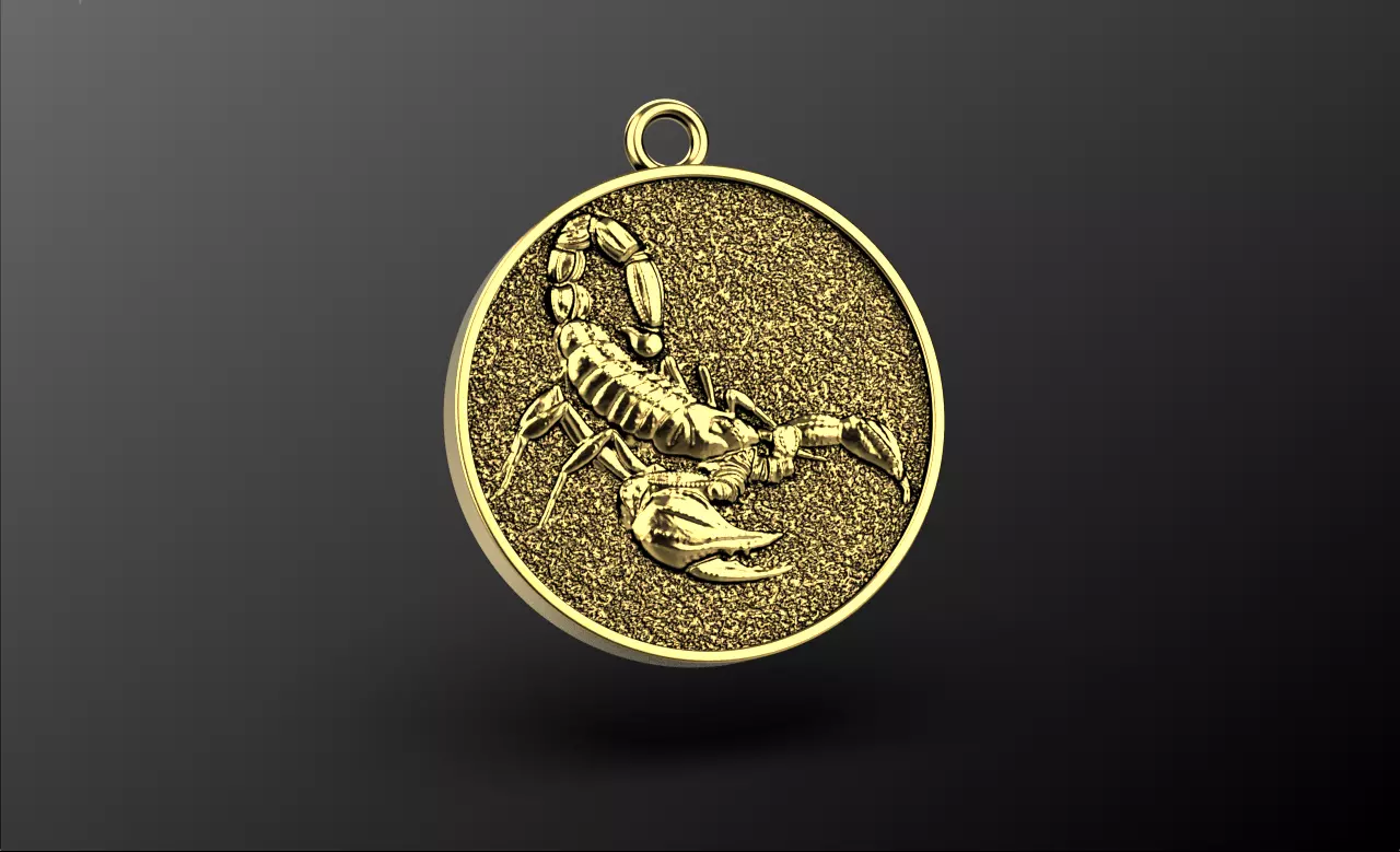 Scorpion pendant 3D print model_0