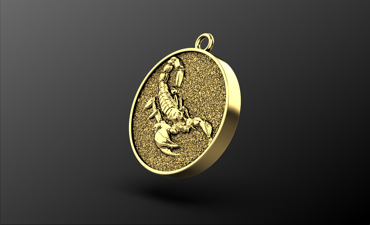 Scorpion pendant 3D print model_1