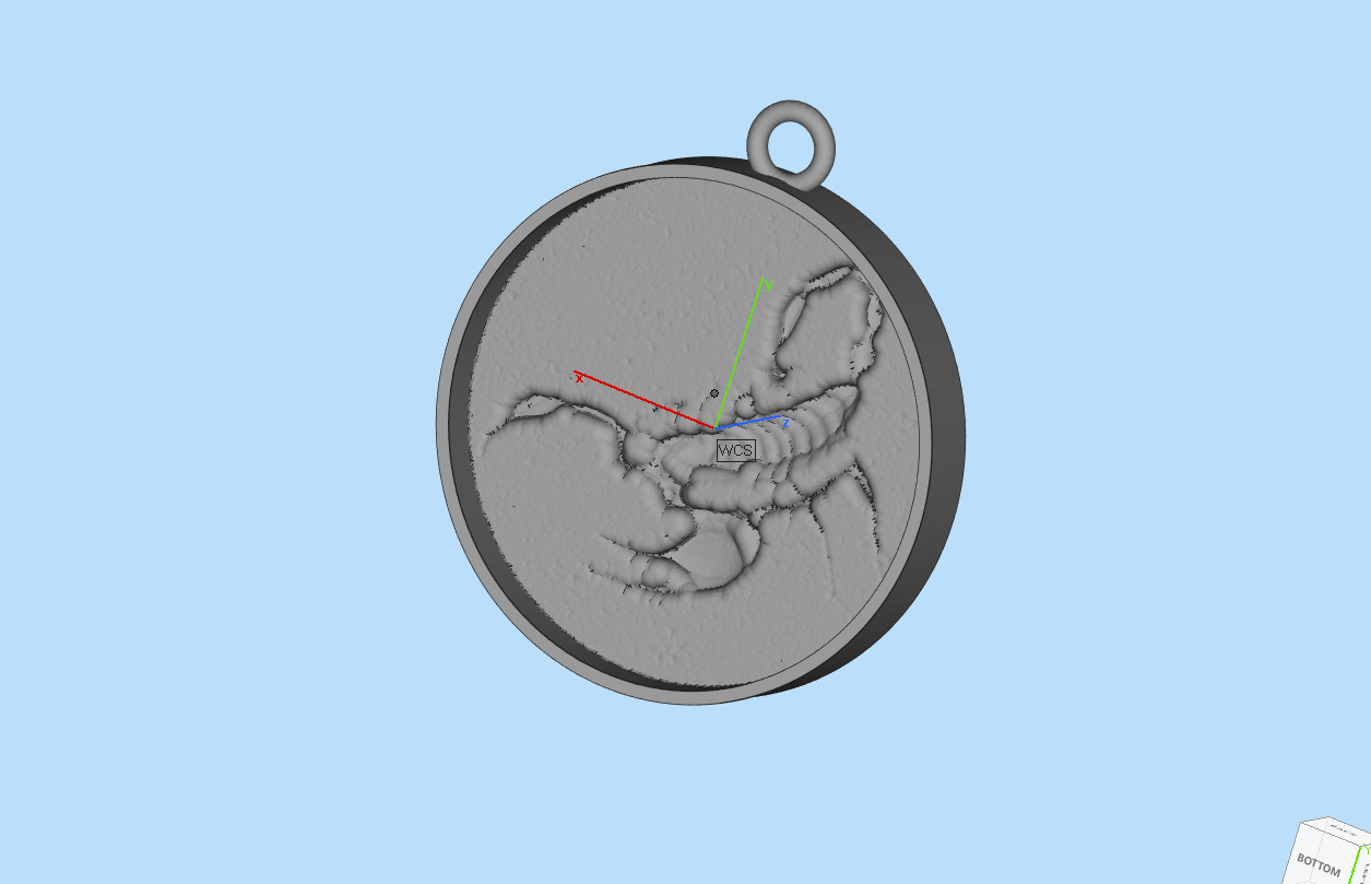 Scorpion pendant 3D print model_10