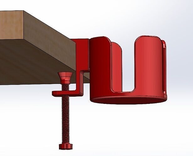 clamp-on cupholder for 3d printing  3D print model