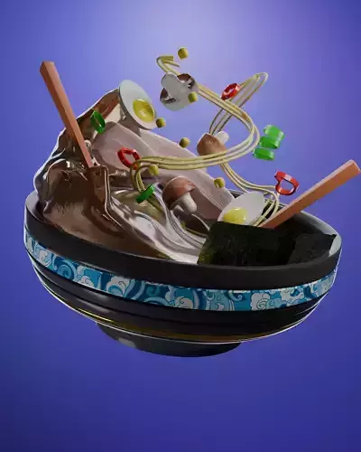 Ramen 3D model