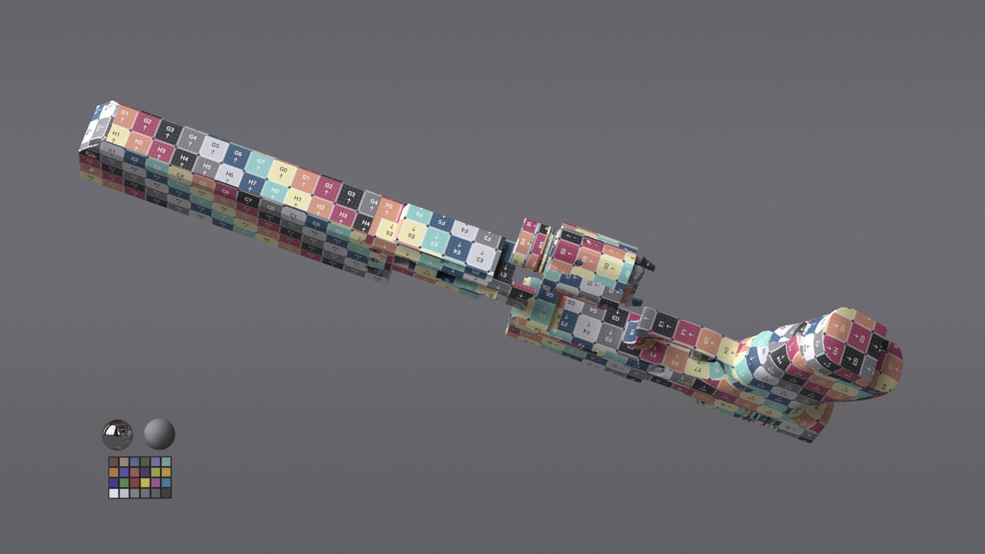 Glock 17 Pistol Gun Silencer Flashlight Attachement  3D model_29