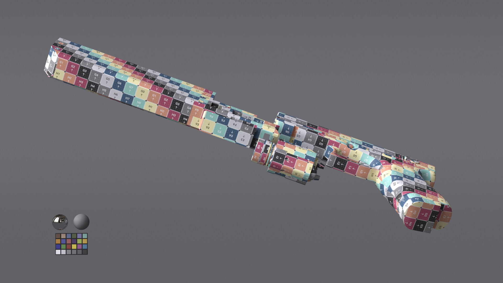 Glock 17 Pistol Gun Silencer Flashlight Attachement  3D model_30