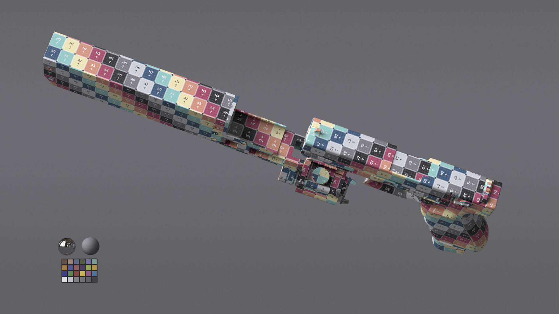 Glock 17 Pistol Gun Silencer Flashlight Attachement  3D model_24