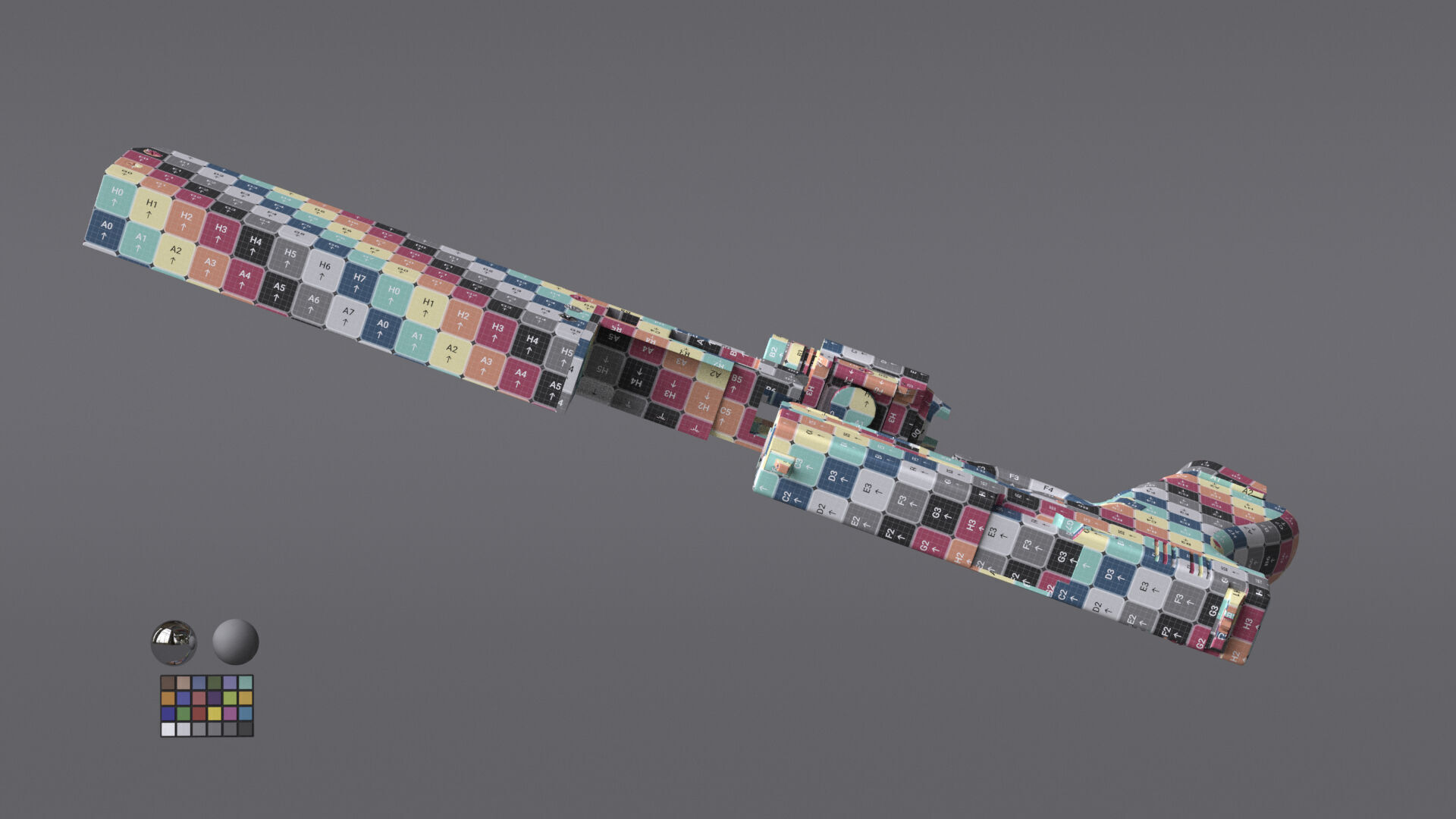 Glock 17 Pistol Gun Silencer Flashlight Attachement  3D model_25