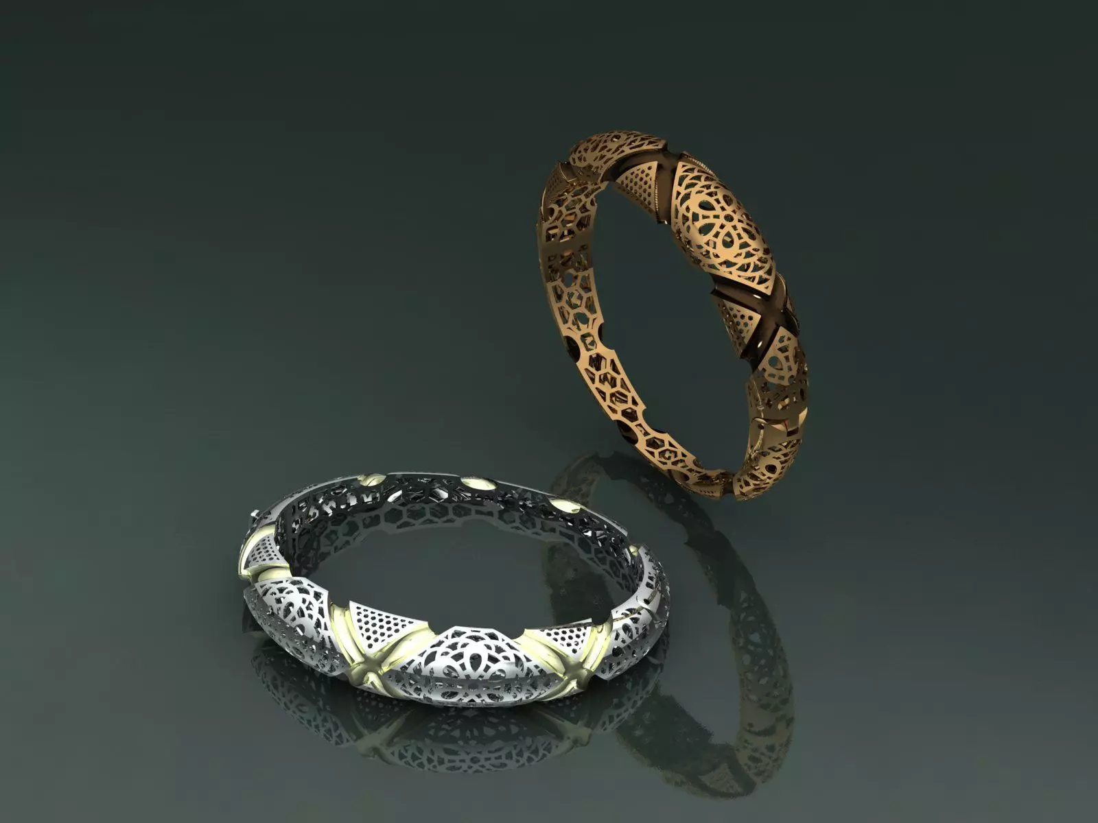 Lock bracelet 3D print model_0