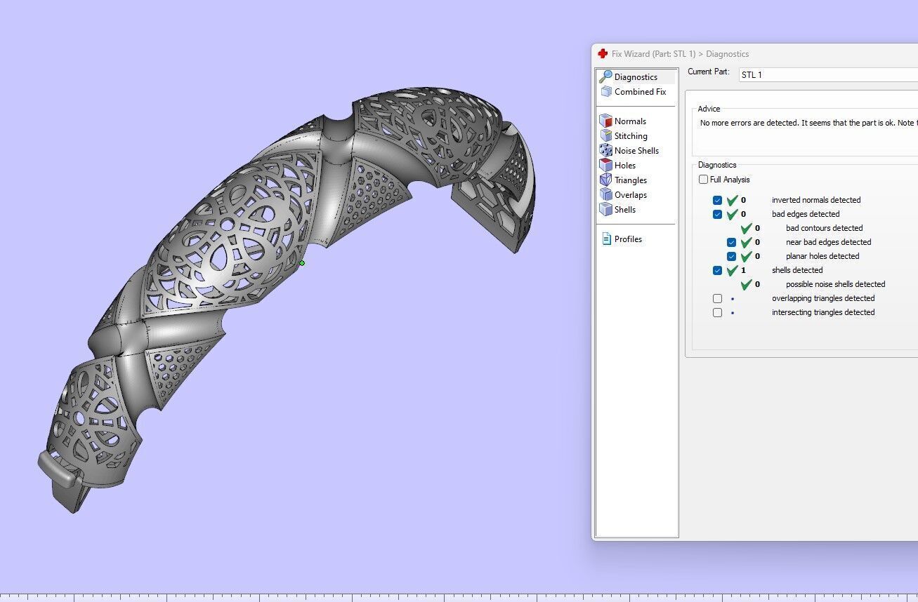 Lock bracelet 3D print model_1