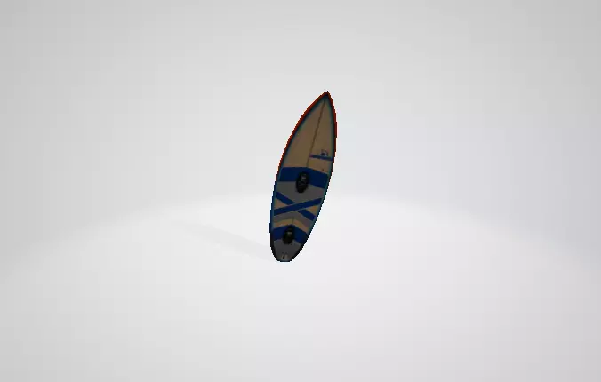 3D Surfboard Model 3D model_0