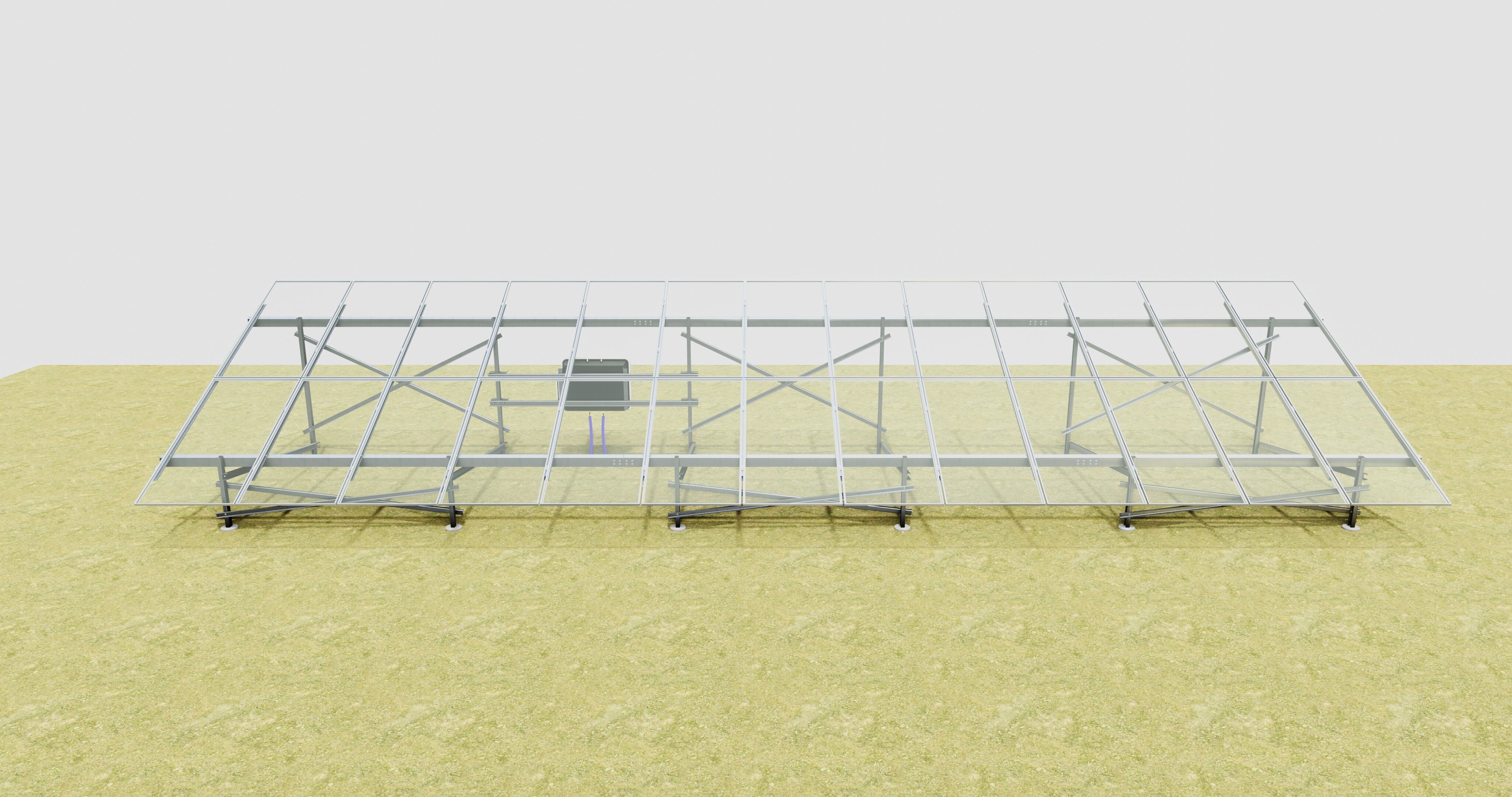 Solar Energy Construction 2x13 Table Vertical Purlin 3D model_19