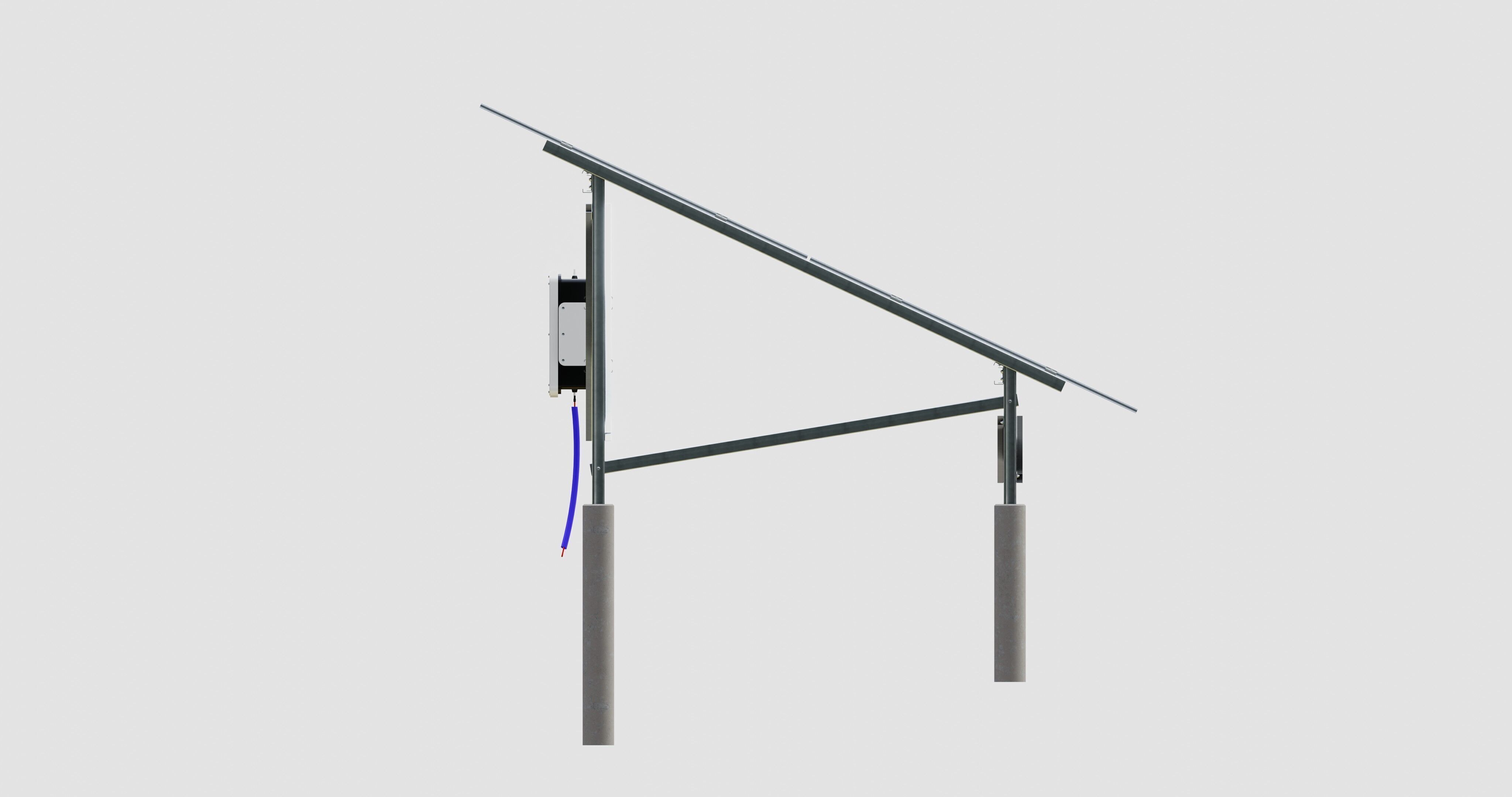 Solar Energy Construction 2x13 Table Vertical Purlin 3D model_39
