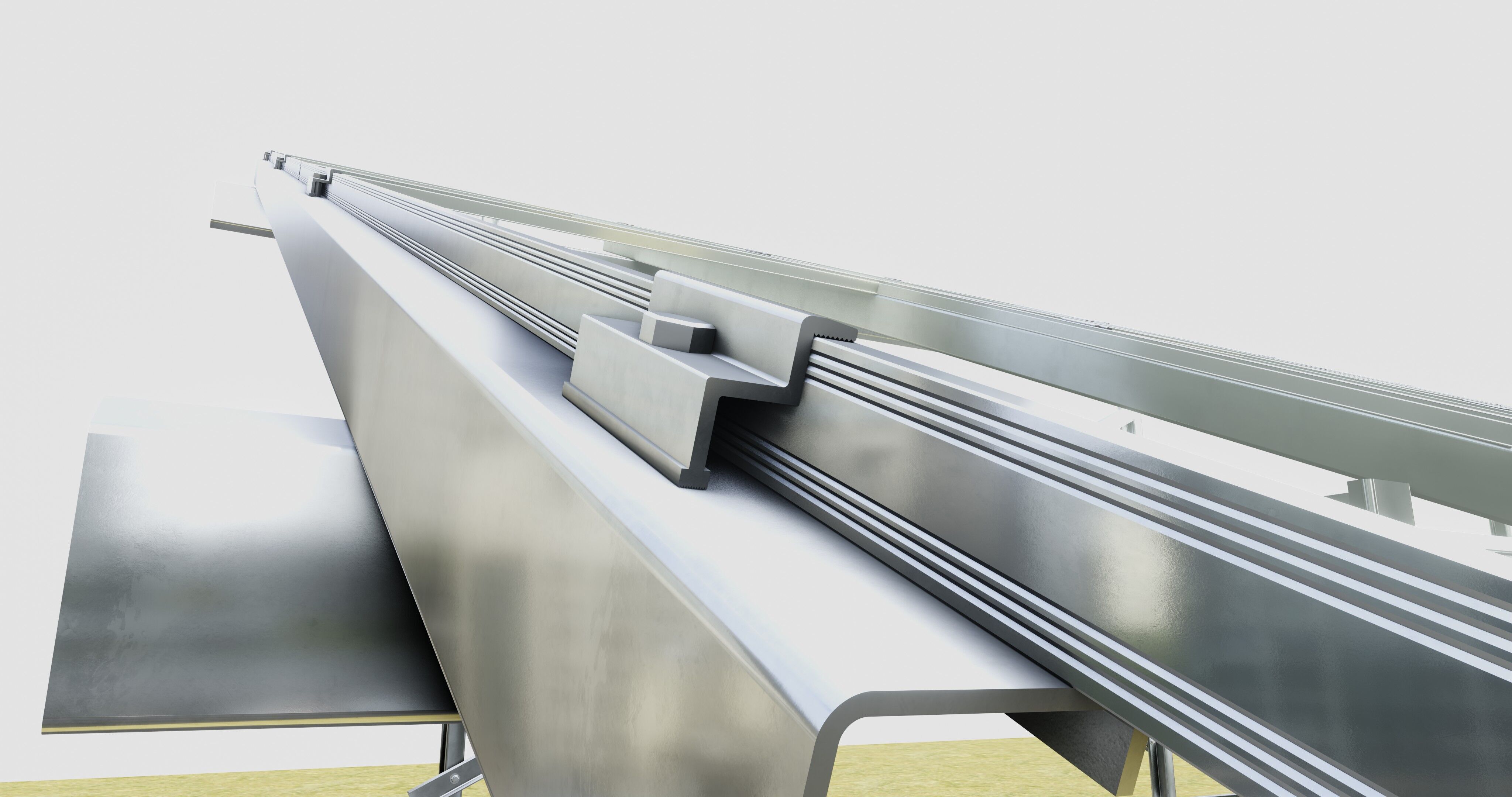 Solar Energy Construction 2x13 Table Vertical Purlin 3D model_23