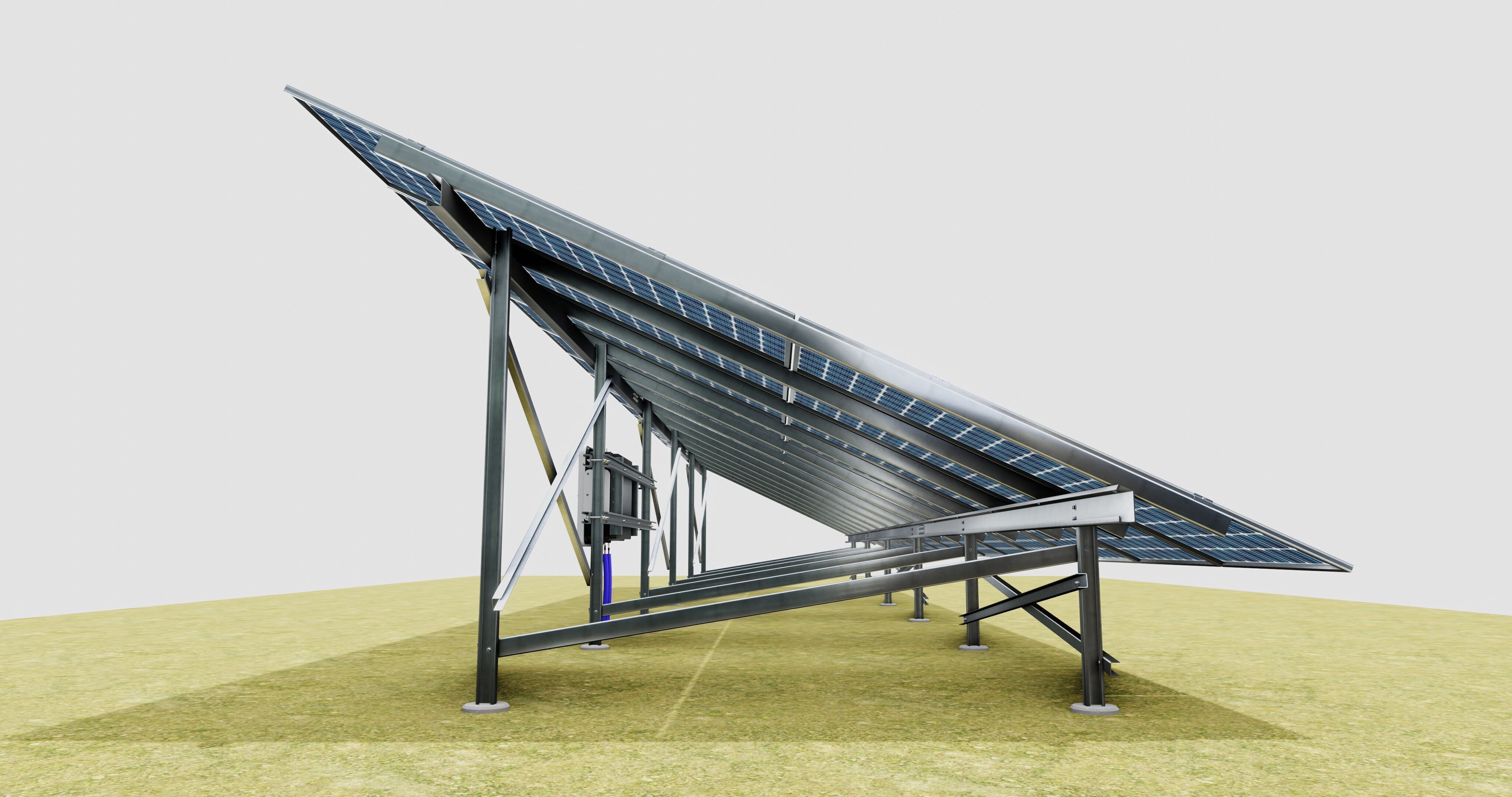 Solar Energy Construction 2x13 Table Vertical Purlin 3D model_40