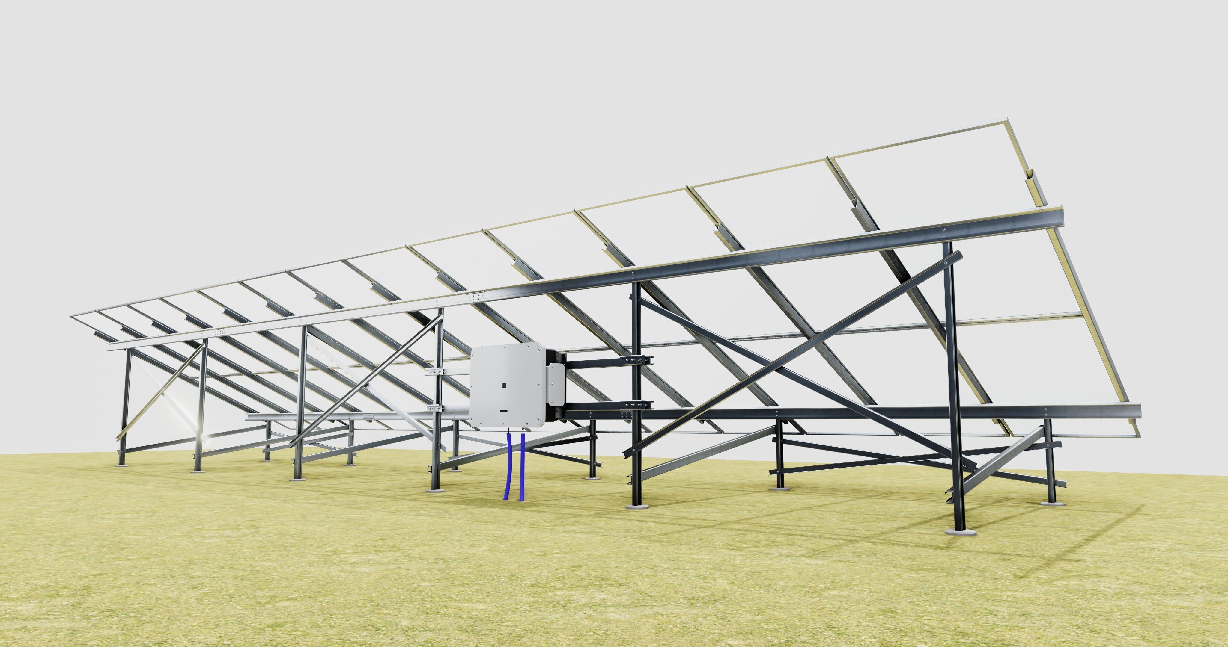 Solar Energy Construction 2x13 Table Vertical Purlin 3D model_22