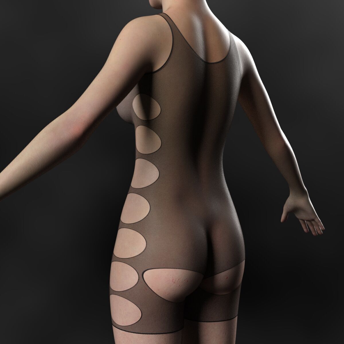 HX Jumpsuit for G8 and G9 Female 3D model_2