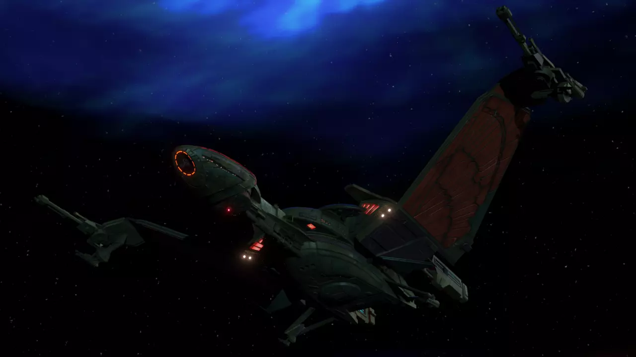 Klingon Battlecruiser Kvort Class Redesign Low-poly 3D model_2